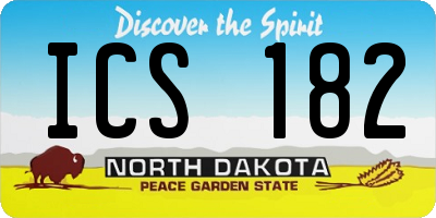 ND license plate ICS182