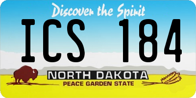 ND license plate ICS184