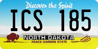 ND license plate ICS185