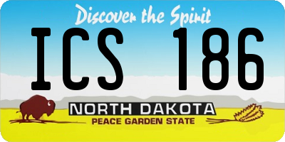 ND license plate ICS186