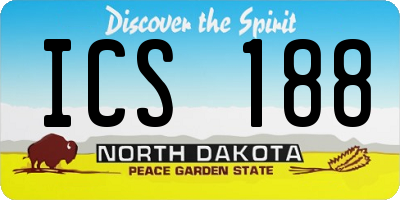 ND license plate ICS188