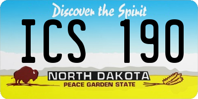 ND license plate ICS190