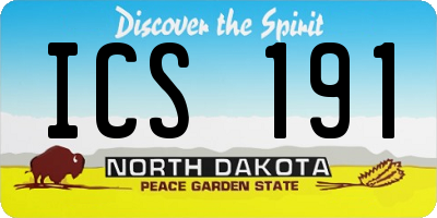 ND license plate ICS191