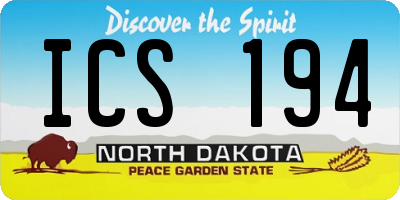 ND license plate ICS194