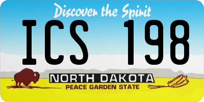 ND license plate ICS198