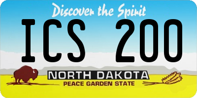 ND license plate ICS200