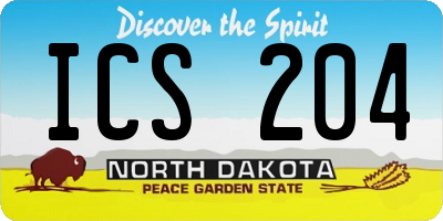 ND license plate ICS204