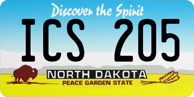 ND license plate ICS205