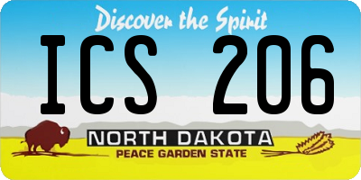 ND license plate ICS206