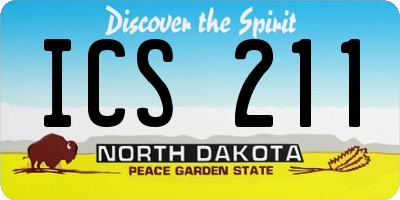 ND license plate ICS211