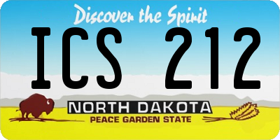 ND license plate ICS212