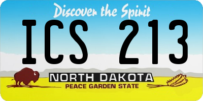 ND license plate ICS213