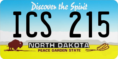 ND license plate ICS215