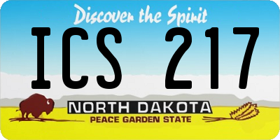 ND license plate ICS217