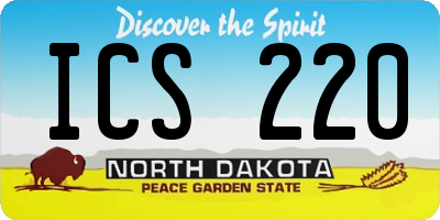 ND license plate ICS220