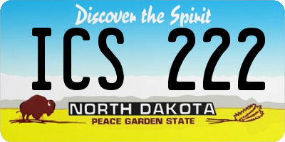 ND license plate ICS222