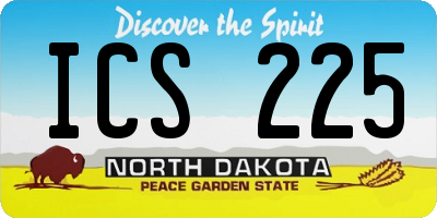 ND license plate ICS225