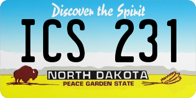 ND license plate ICS231