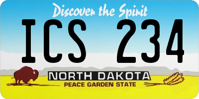 ND license plate ICS234