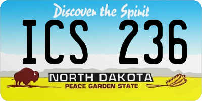 ND license plate ICS236