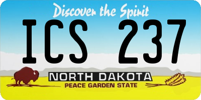 ND license plate ICS237