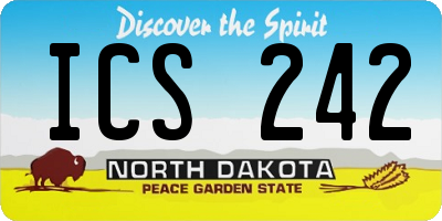 ND license plate ICS242