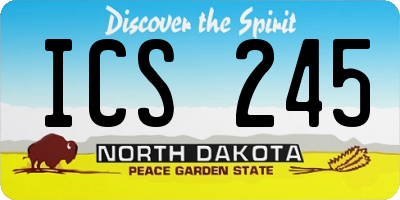 ND license plate ICS245