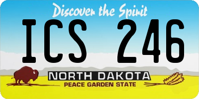 ND license plate ICS246