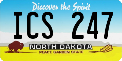 ND license plate ICS247