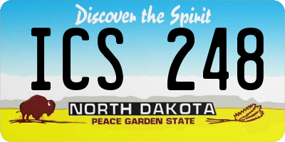 ND license plate ICS248
