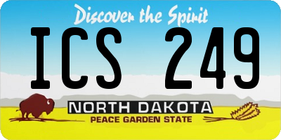 ND license plate ICS249