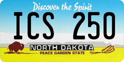 ND license plate ICS250