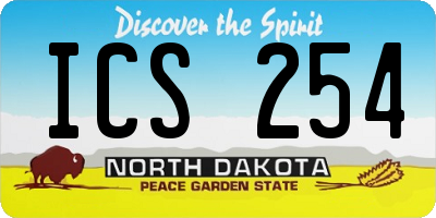 ND license plate ICS254