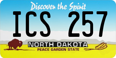 ND license plate ICS257