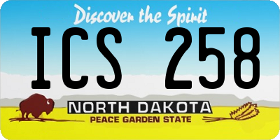 ND license plate ICS258