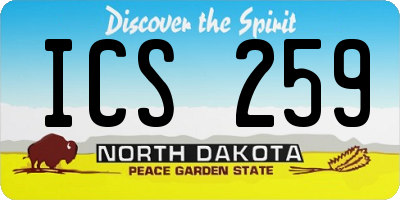 ND license plate ICS259