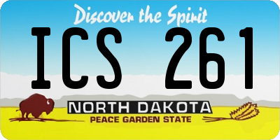 ND license plate ICS261