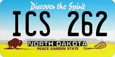 ND license plate ICS262