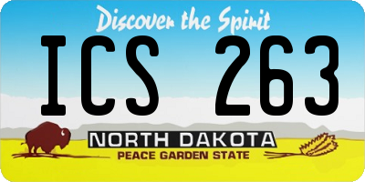 ND license plate ICS263