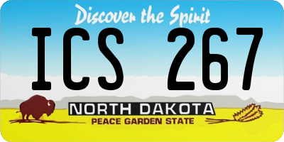 ND license plate ICS267