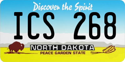 ND license plate ICS268