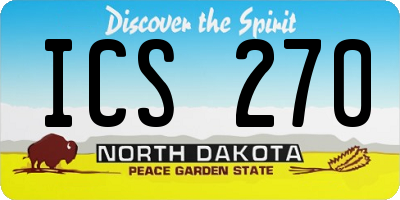 ND license plate ICS270