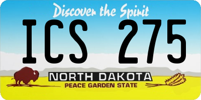 ND license plate ICS275