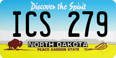 ND license plate ICS279