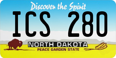 ND license plate ICS280