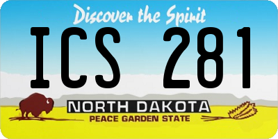 ND license plate ICS281
