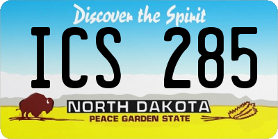 ND license plate ICS285