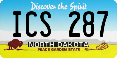 ND license plate ICS287