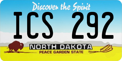 ND license plate ICS292