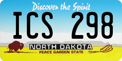 ND license plate ICS298